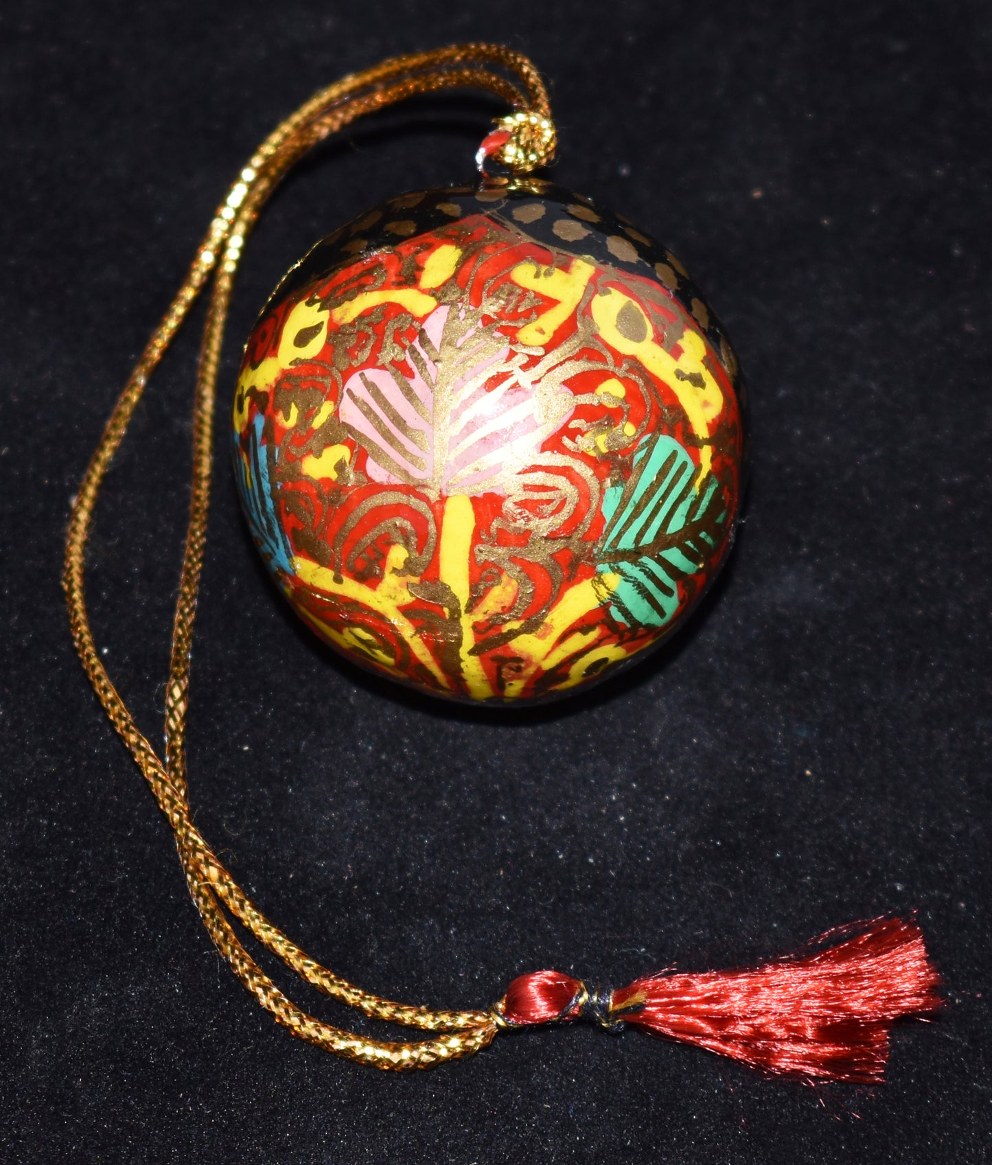 Hand Painted Small Nepalese Christmas Baubles x 6