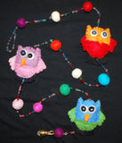 Fair Trade Bead & Felt Owl Hanging Dangley String