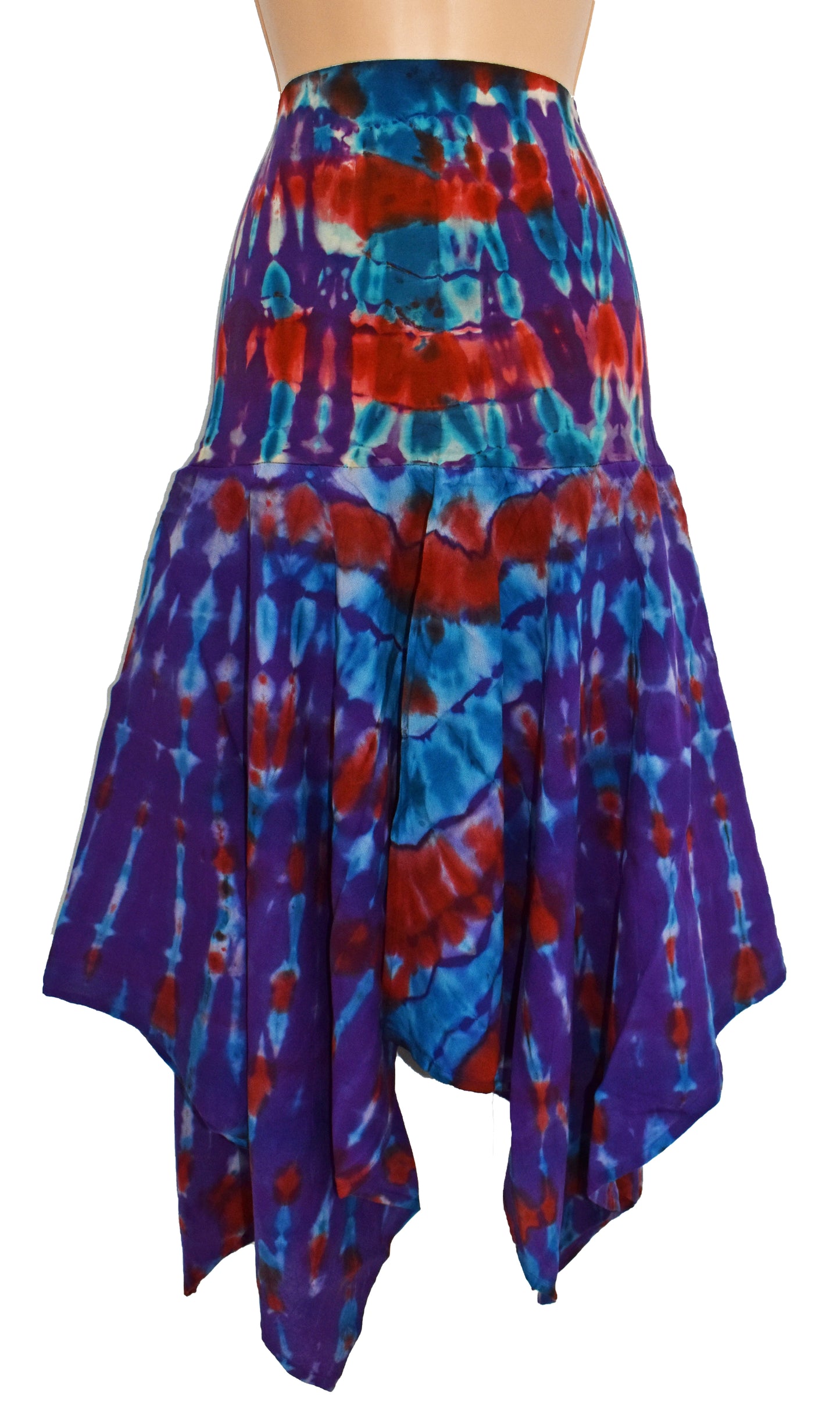 Tie Dye Pixie Hem Skirt Dress Small 8 - 12