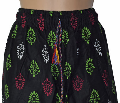 Printed Cotton Wide Leg Trousers