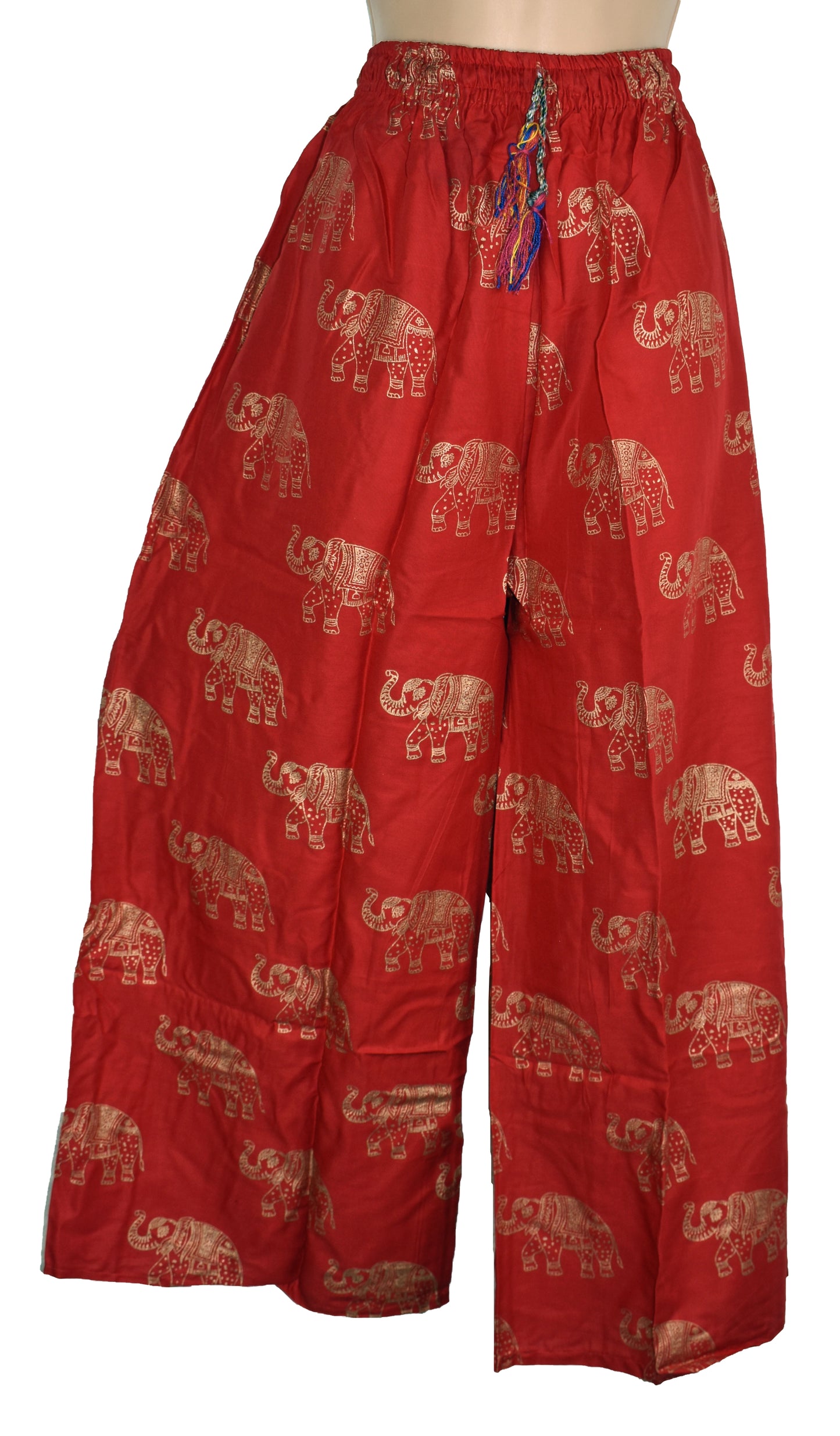 Printed Rayon Wide Leg Trousers