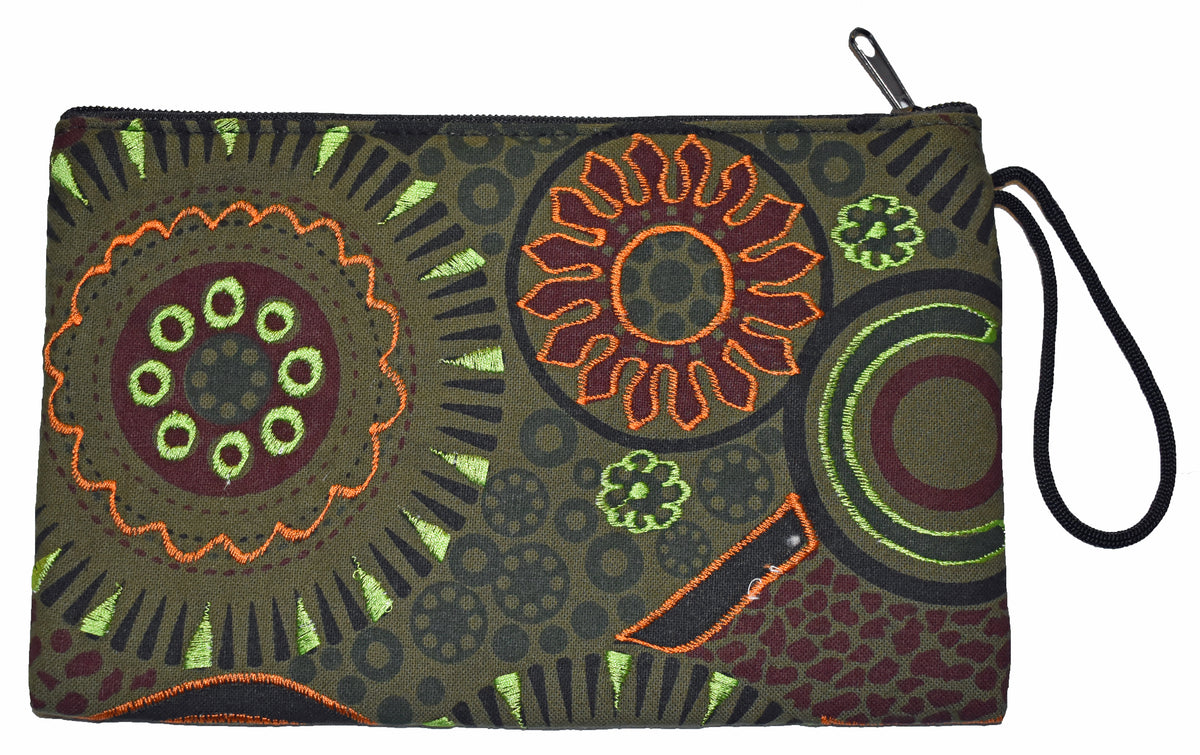 Large Printed Cotton Purse Pencil Case