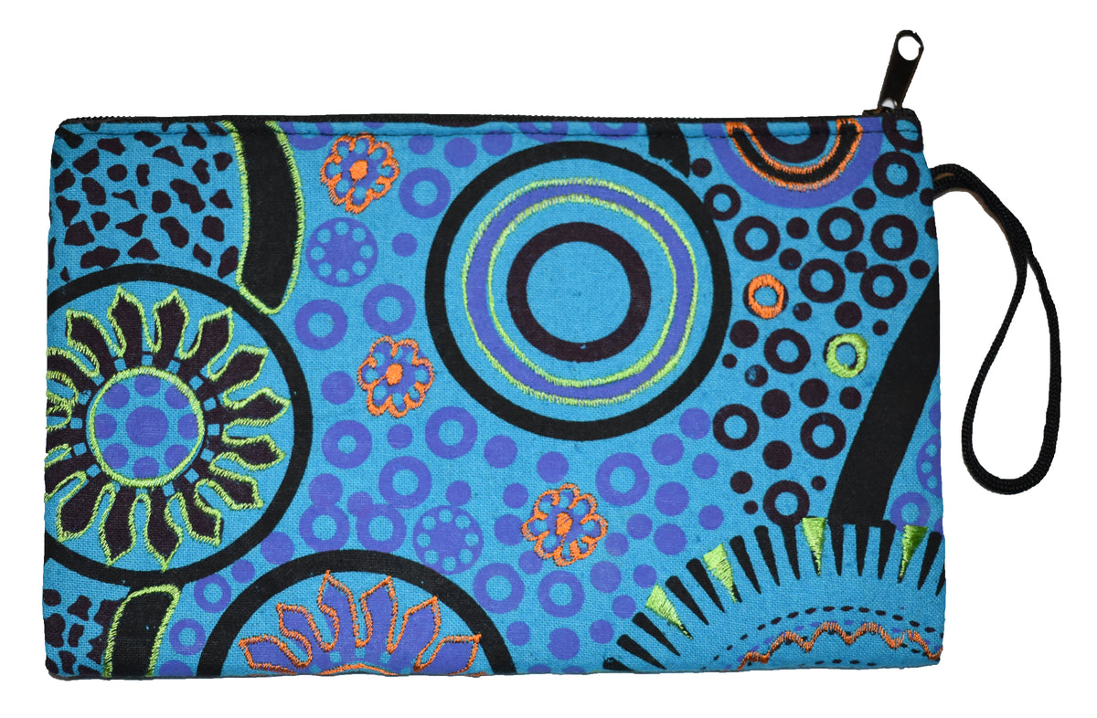 Large Printed Cotton Purse Pencil Case