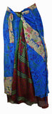 Sari Silk Wrap Skirt L 56"