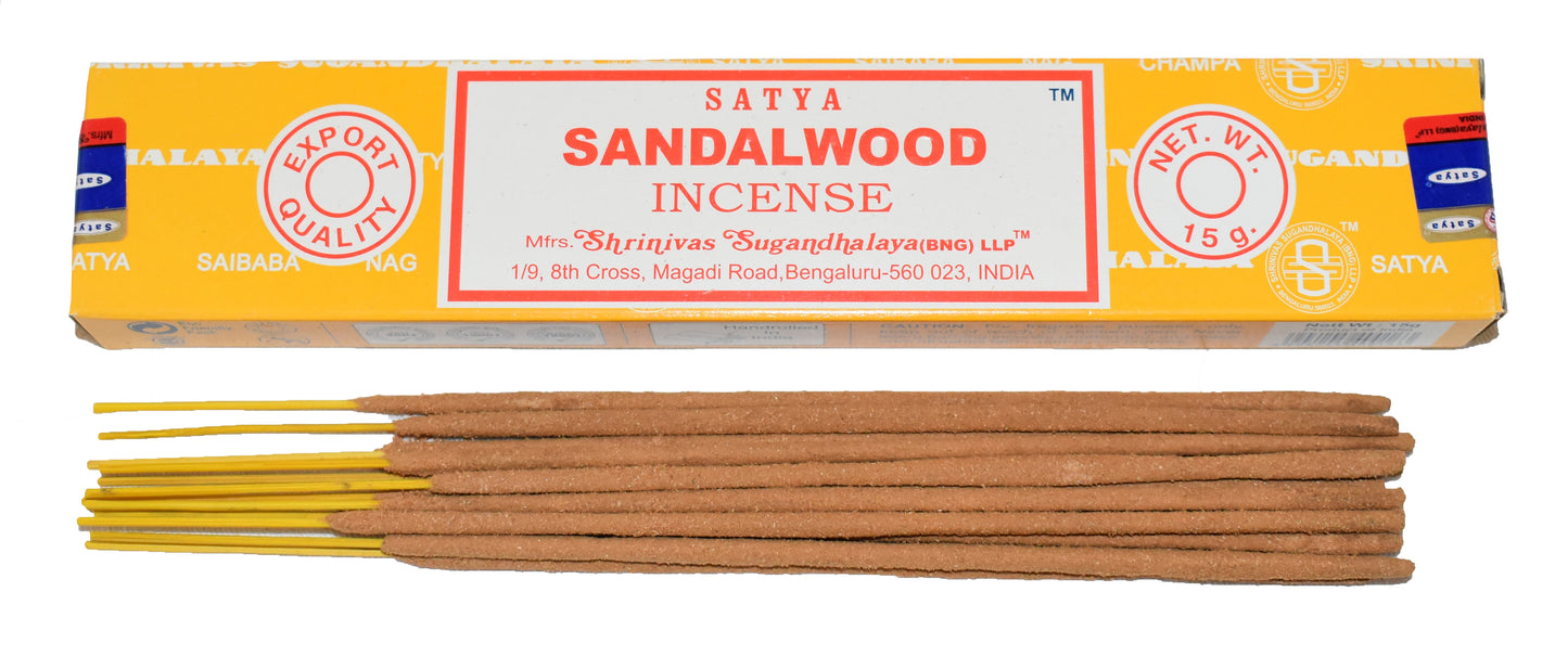 Satya Sandalwood Incense 15g 12 Sticks
