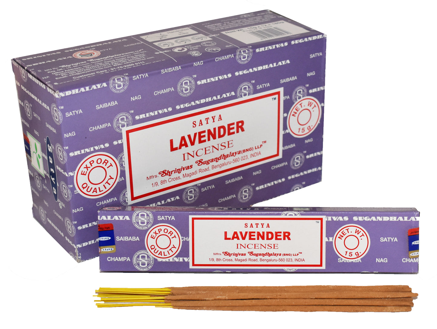 Satya Lavender Incense 15g 12 Sticks