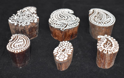 Indian Wood Printing Block Set -  Paisley
