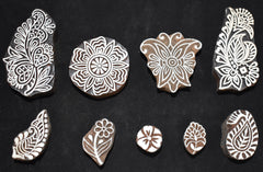 Indian Wood Printing Block Set -  Butterfly Leaf