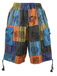 Cropped Patchwork Shorts