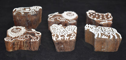 Indian Wood Printing Block - Animals