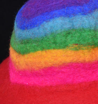 Rainbow Felt Hat